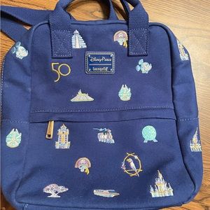 Walt Disney World 50th Anniversary Cloth Loungefly Backpack